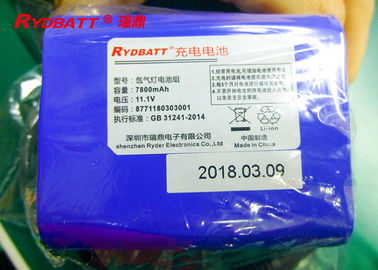 11.1V 7800mAh 18650 Lithium Ion Battery / 3S3P 18650 Cell Pack 300 Times