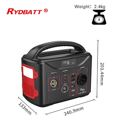 Ryder Portable power station, 320Wh LiFePO4 Battery backup,220V 200W Pure sine wave AC Outlets, PD 45W USB-C input