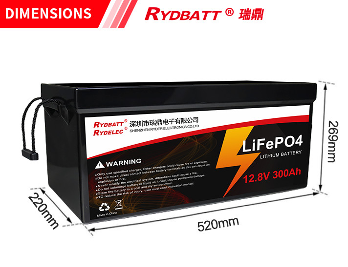 32700 Cells OEM Rechargeable Battery 12.8v 300ah LiFePO4 Battery Pack For AGV