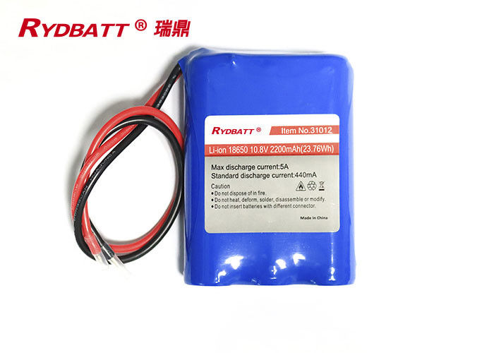 3S1P 10.8V 2200mAh 23.76Wh 18650 Lithium Ion Battery