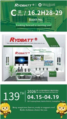 Meet Ryder at the 139th China Import and Export Fair: Premium Lithium Battery Solutions for Globa...