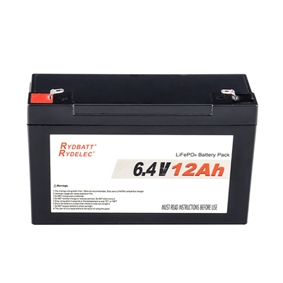 6.4V 12Ah LiFePO₄ Battery Pack